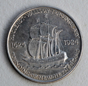 Huguenot-Walloon Tercentenary Commemorative Silver half dollar (1924, eBay)