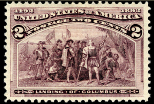 Landing of Columbus, 2-cent, 1892-1893 (Photo, National Postal Museum Collection)
