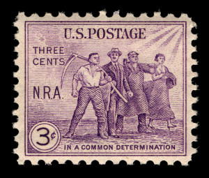 National Recovery Act issue, 1933 (Smithsonian National Postal Museum Collection
