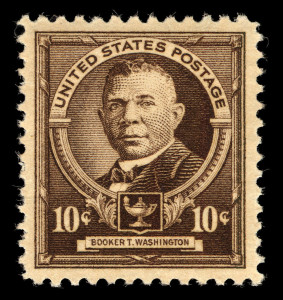 Booker T. Washington 10-cent, Famous American series, 1940 (Smithsonian National Postal Museum Collection)